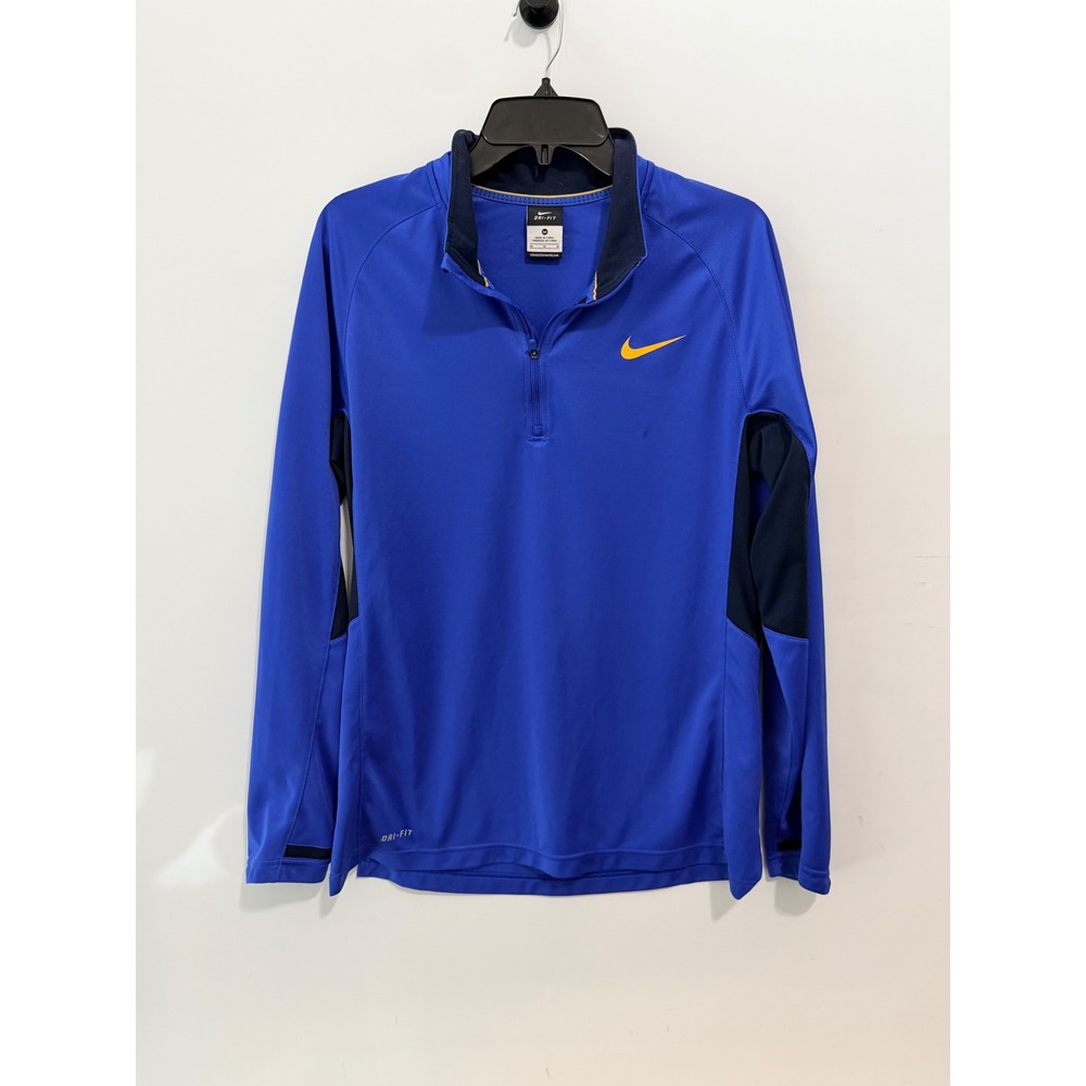 Nike Elite Dri-FIT Mens Quarter Zip Pullover Blue Navy 482916-445 Size M